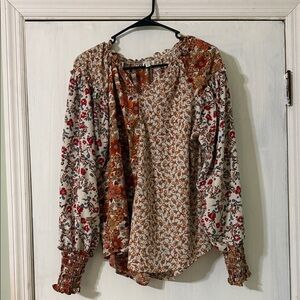 Umgee Multicolor Floral Blouse